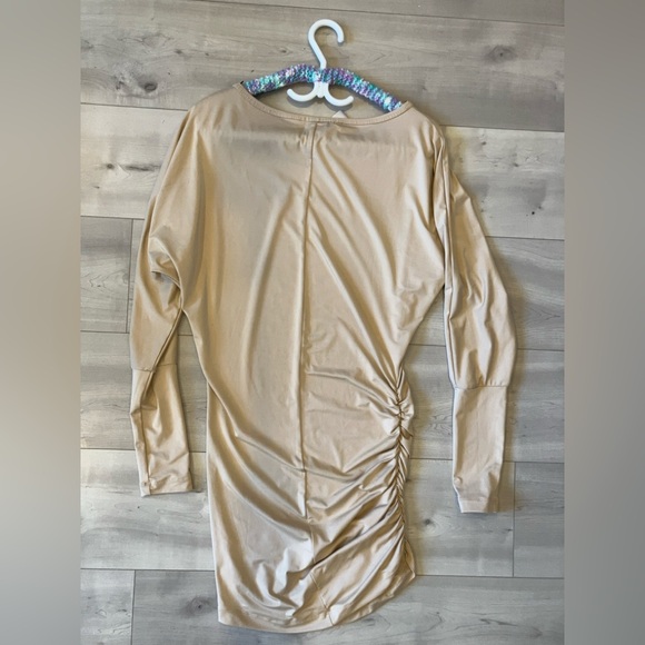 Vintage Iconic Baby Phat Beige Dress with Gold cat in size small - Picture 10 of 11